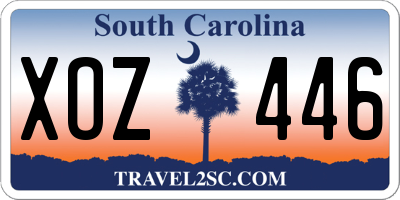 SC license plate XOZ446