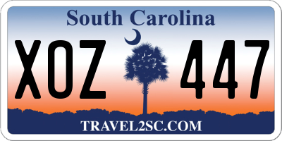 SC license plate XOZ447