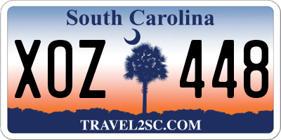 SC license plate XOZ448