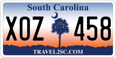 SC license plate XOZ458