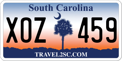 SC license plate XOZ459