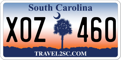 SC license plate XOZ460