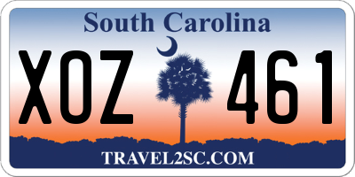 SC license plate XOZ461