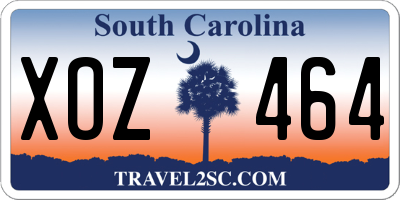 SC license plate XOZ464