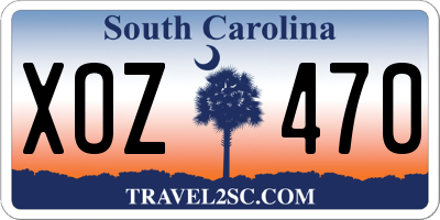 SC license plate XOZ470