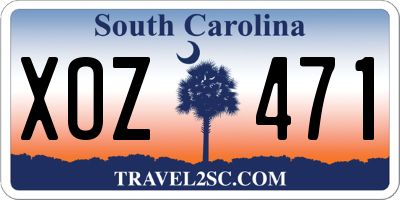 SC license plate XOZ471