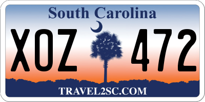 SC license plate XOZ472