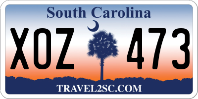 SC license plate XOZ473