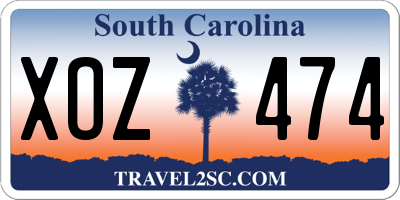 SC license plate XOZ474