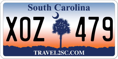 SC license plate XOZ479