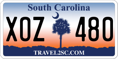 SC license plate XOZ480