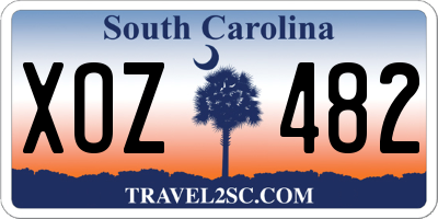 SC license plate XOZ482