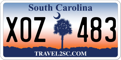SC license plate XOZ483