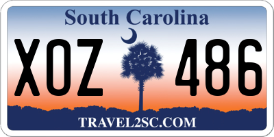 SC license plate XOZ486