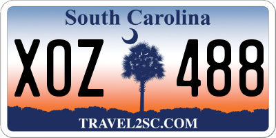 SC license plate XOZ488