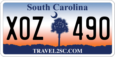 SC license plate XOZ490