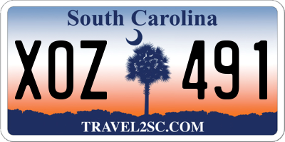 SC license plate XOZ491