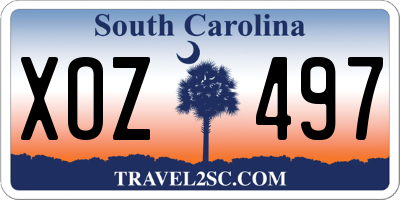 SC license plate XOZ497