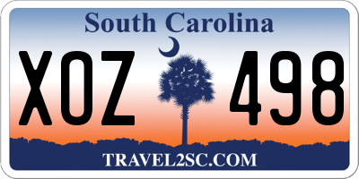 SC license plate XOZ498