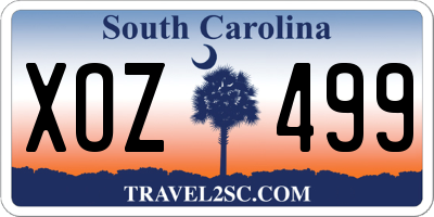 SC license plate XOZ499