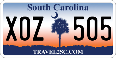 SC license plate XOZ505
