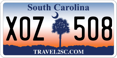 SC license plate XOZ508