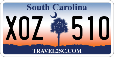 SC license plate XOZ510