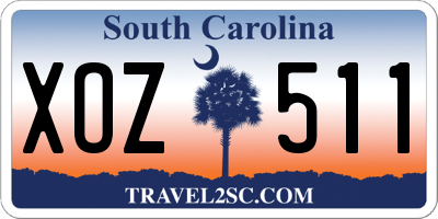 SC license plate XOZ511