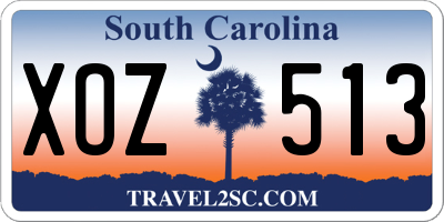 SC license plate XOZ513