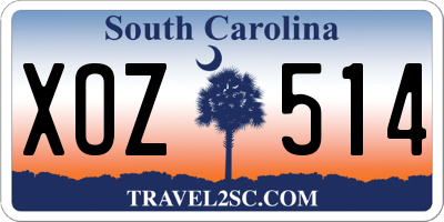 SC license plate XOZ514