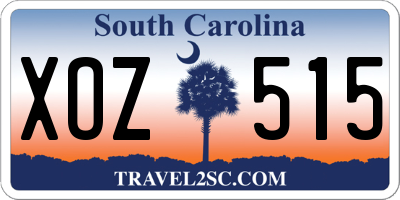 SC license plate XOZ515