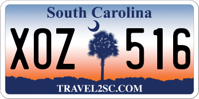 SC license plate XOZ516