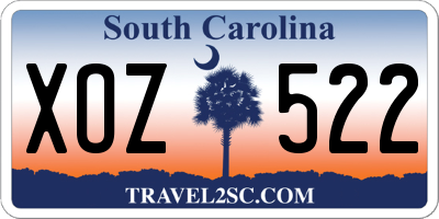 SC license plate XOZ522