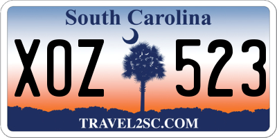 SC license plate XOZ523