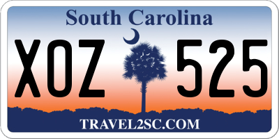 SC license plate XOZ525