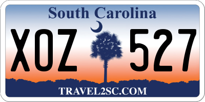 SC license plate XOZ527