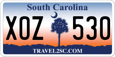SC license plate XOZ530