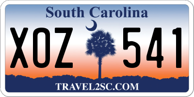 SC license plate XOZ541