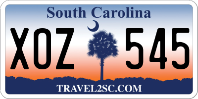 SC license plate XOZ545