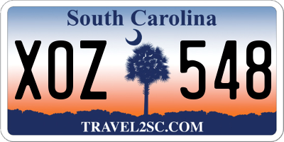 SC license plate XOZ548