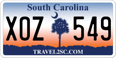 SC license plate XOZ549