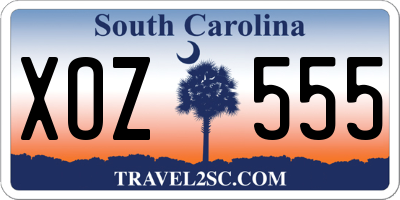 SC license plate XOZ555