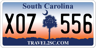 SC license plate XOZ556