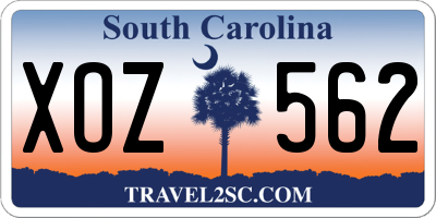 SC license plate XOZ562