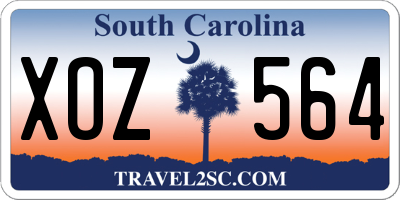 SC license plate XOZ564