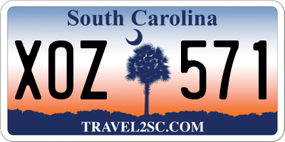SC license plate XOZ571