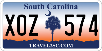 SC license plate XOZ574