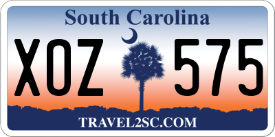 SC license plate XOZ575