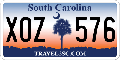 SC license plate XOZ576