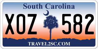 SC license plate XOZ582